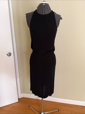 DKNY Black Sleeveless Halter Dress - Classic Women's Dress